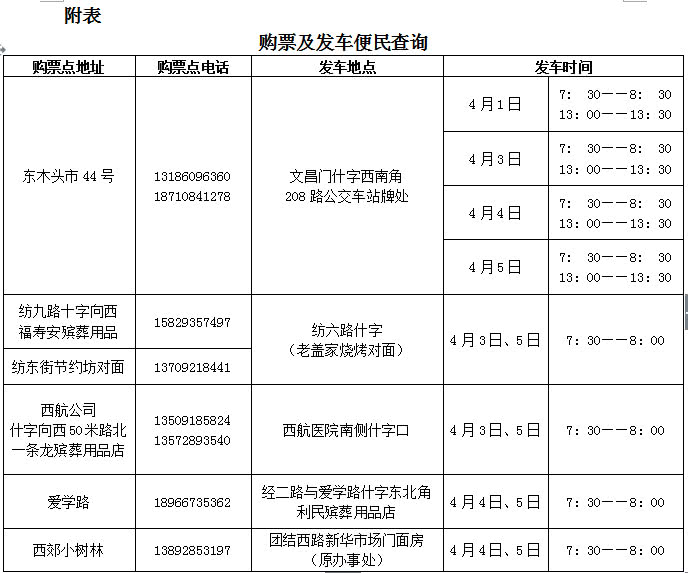 西安壽陽山清明祭祀專線開通啦！